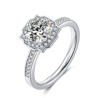 Special Offer-Round Shape Moissanite S925 Sterling Silver Ring Setting