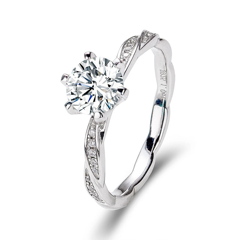 Special Offer-Round Shape Moissanite S925 Sterling Silver Ring Setting