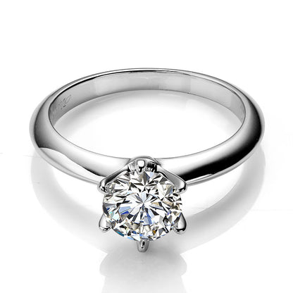 Special Offer-Round Shape Moissanite S925 Sterling Silver Ring Setting