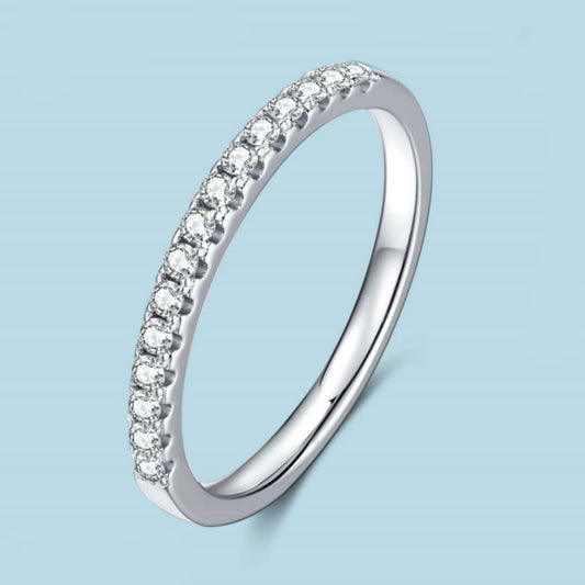 Round Moissanite Stackable Band Ring