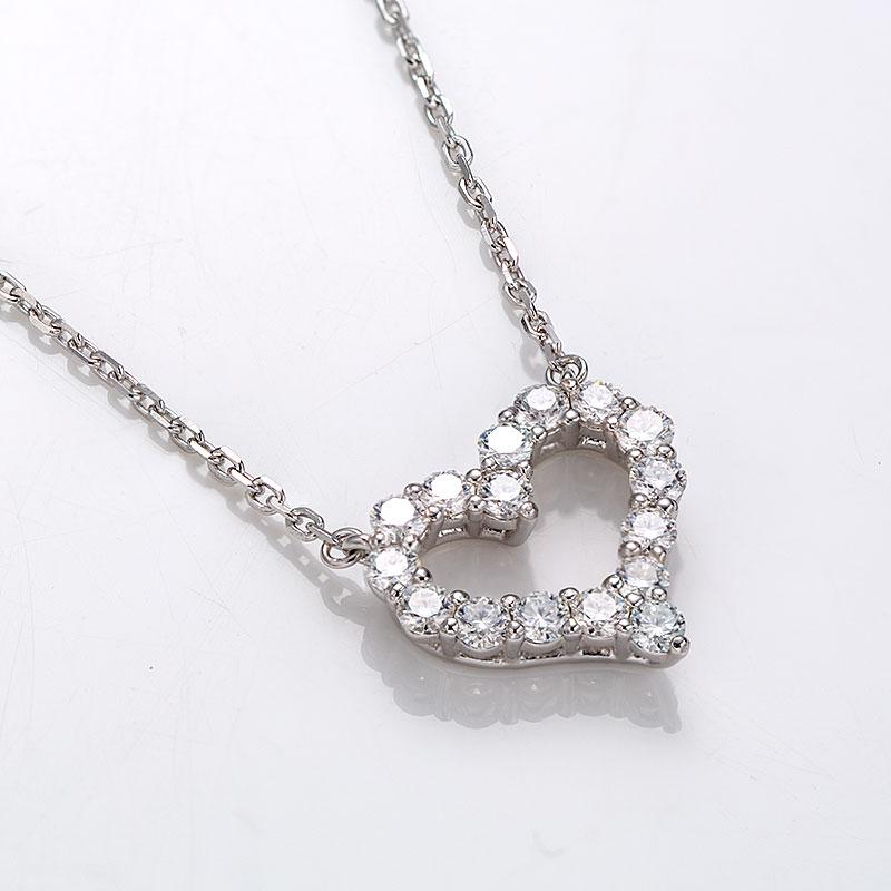 Heart Shape Moissanite Pendant Necklace