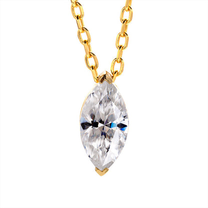 Marquise Moissanite Pendant Necklace