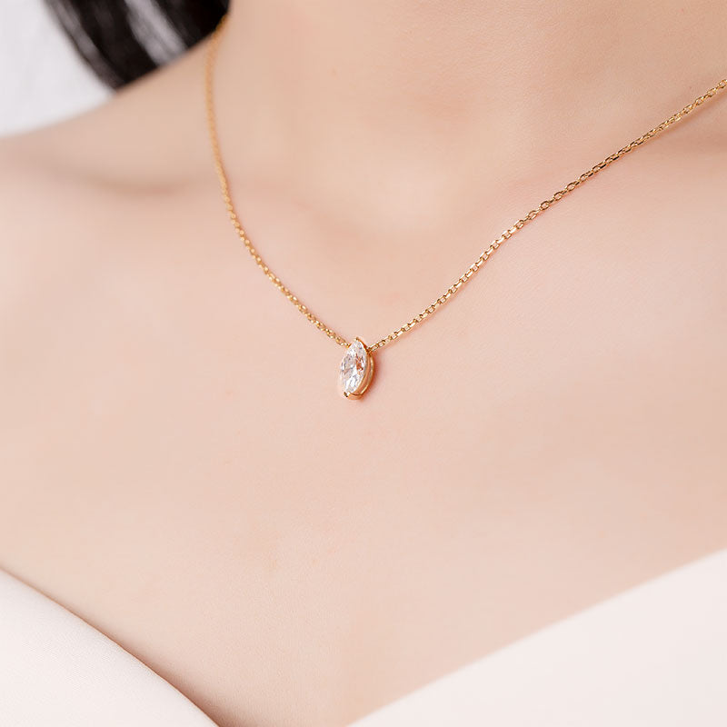 Marquise Moissanite Pendant Necklace