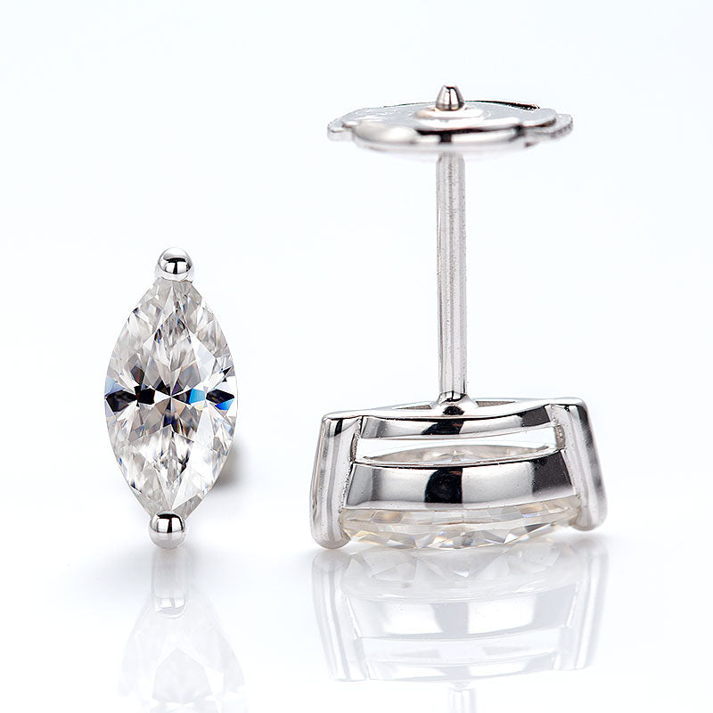 Marquise Moissanite Earrings