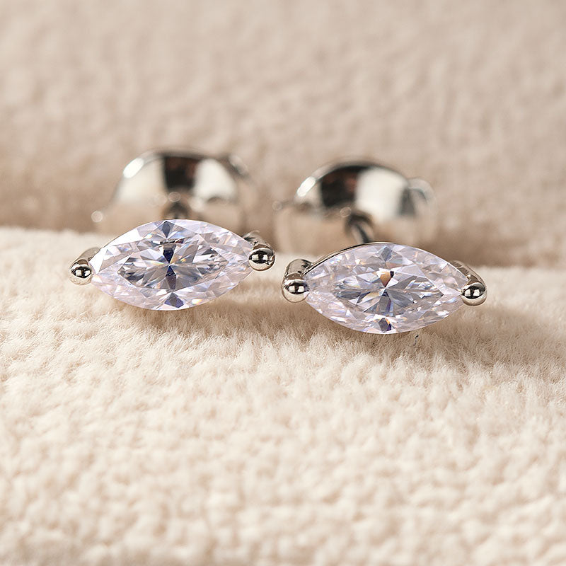 Marquise Moissanite Earrings