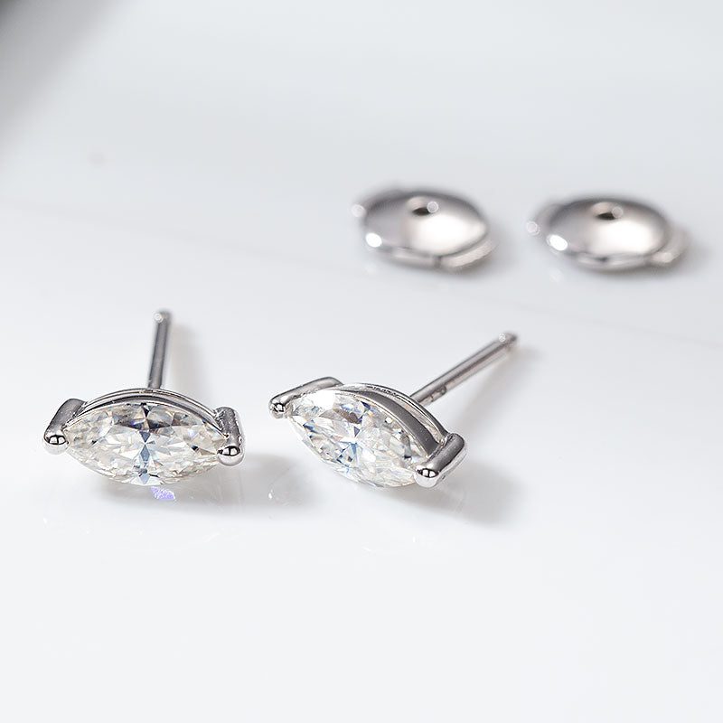 Marquise Moissanite Earrings