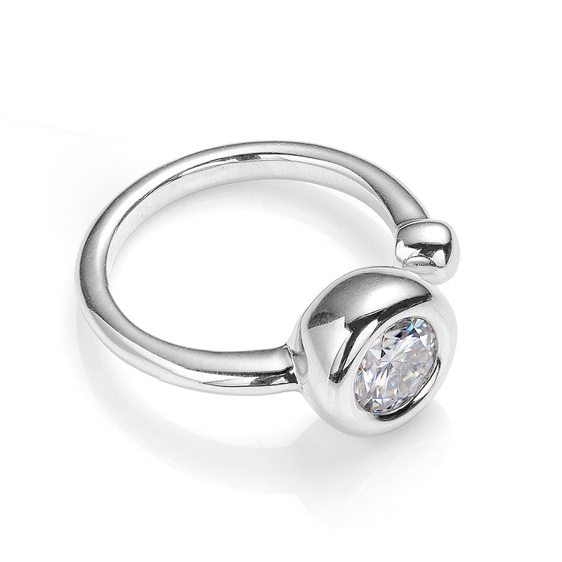 Round Shape Bezel Wrap Ring