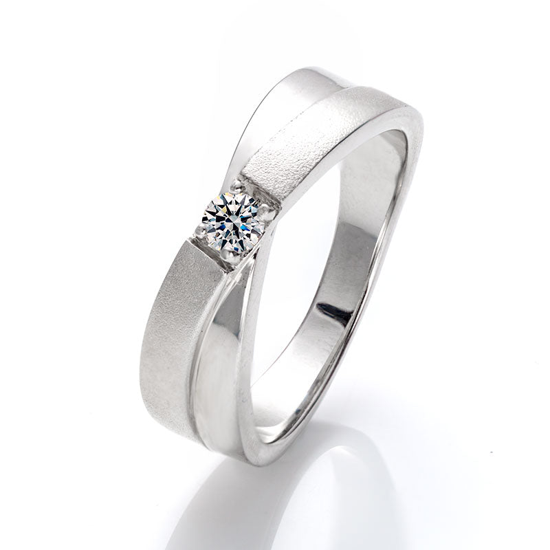 X Cross Moissanite Ring for Men