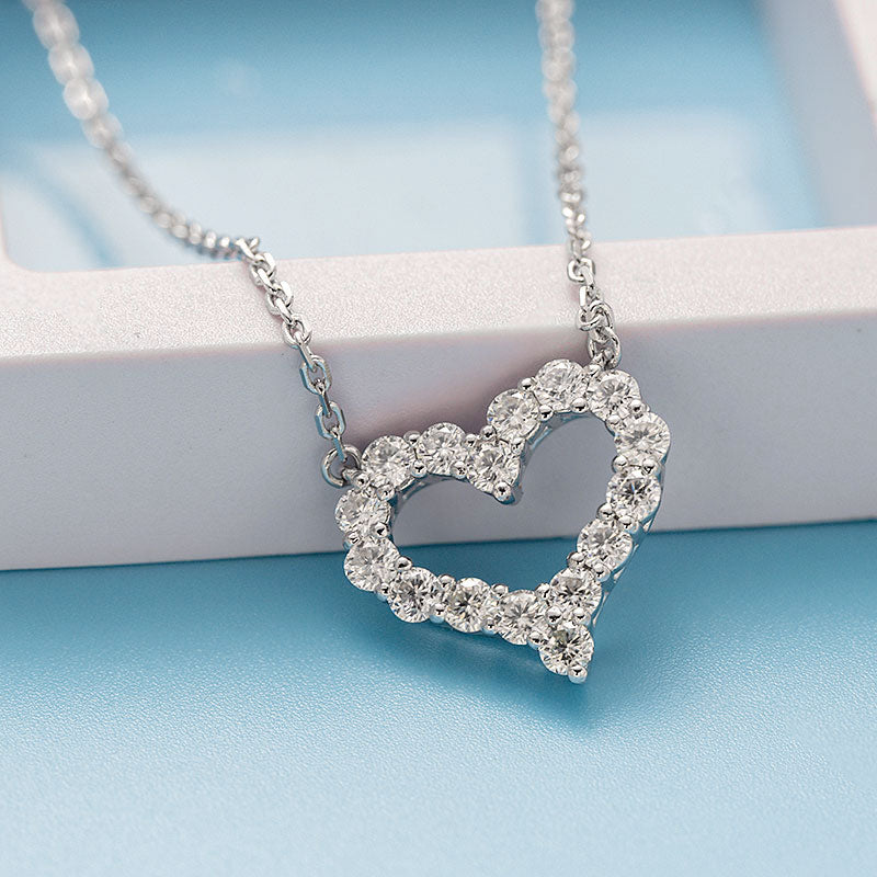 Heart Shape Moissanite Pendant Necklace