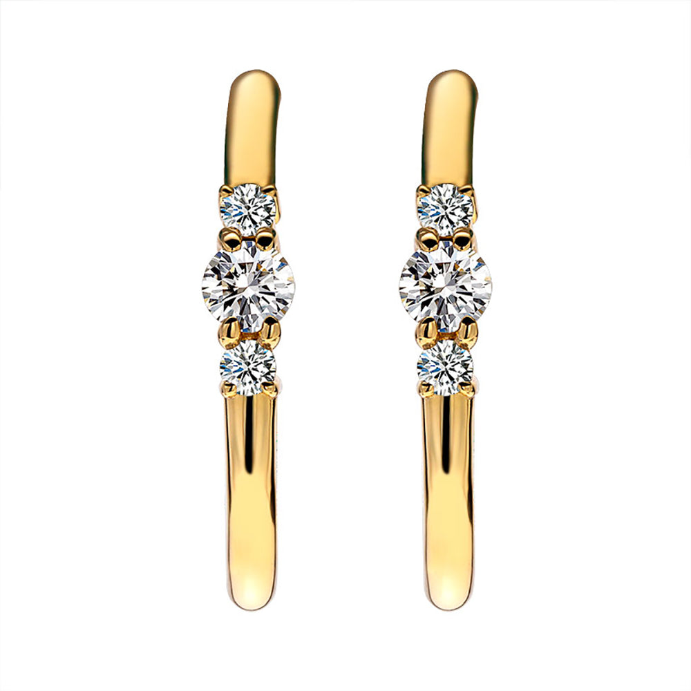 C-shaped Moissanite Earrings