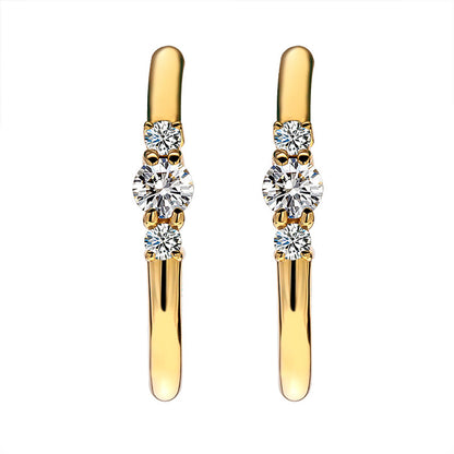 C-shaped Moissanite Earrings