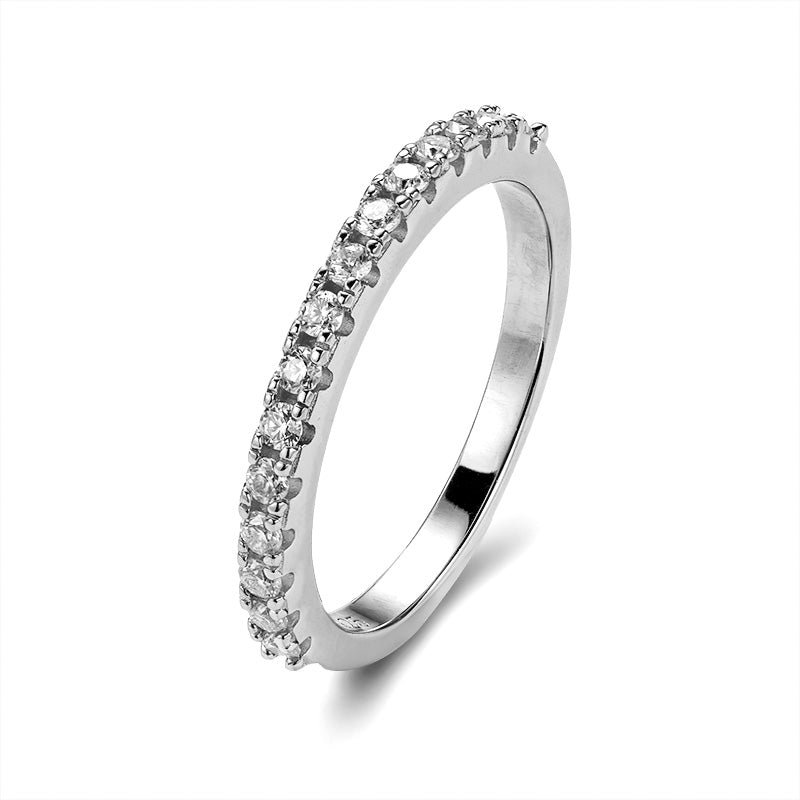 7 Stones Moissanite Stackable Band Ring