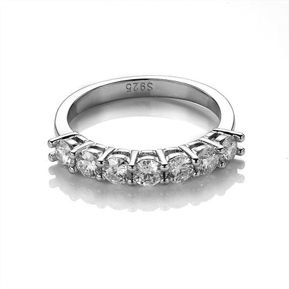 7 Stones Moissanite Stackable Band Ring