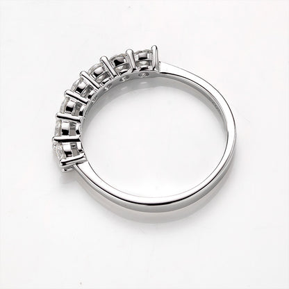 7 Stones Moissanite Stackable Band Ring