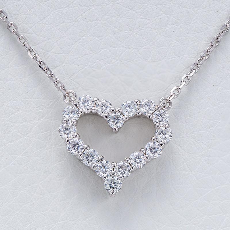 Heart Shape Moissanite Pendant Necklace